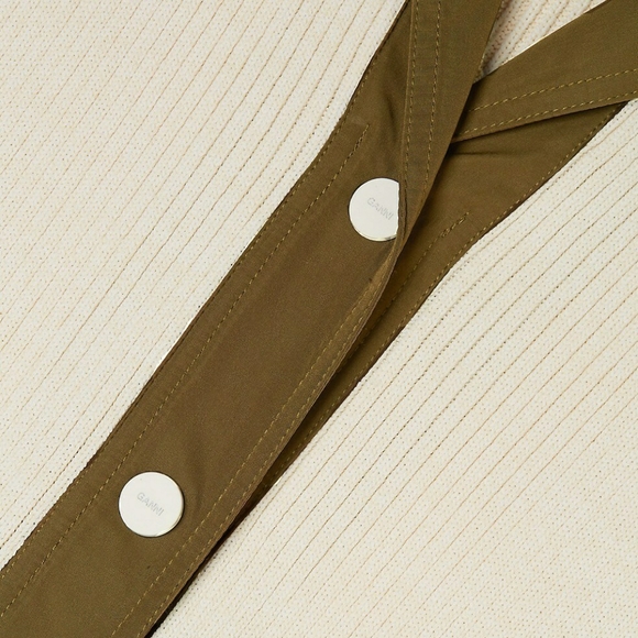 GANNI Paradise Redwood Tech Knit Bodycon Cardigan Dress - Picture 6 of 11